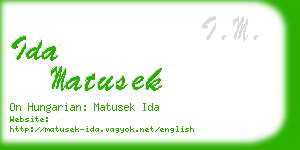 ida matusek business card